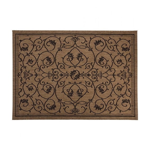 Plow & Hearth Veranda Scroll Indoor/Outdoor Rug, 3'9" x 5'5"