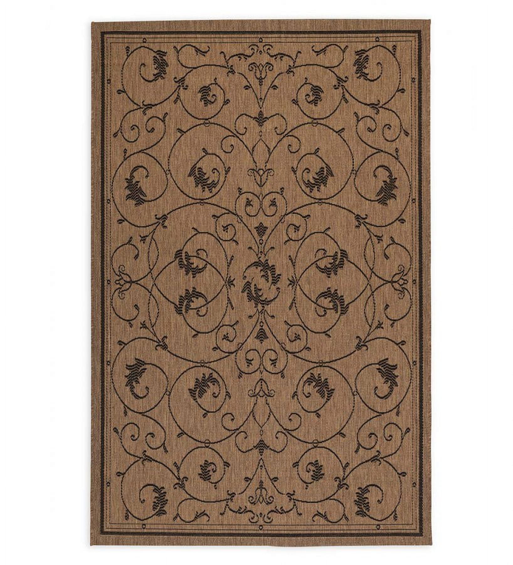 Plow & Hearth Veranda Scroll Indoor/Outdoor Rug, 5'3