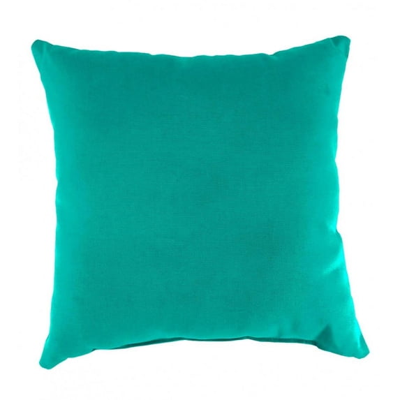 Plow & Hearth Weather-Resistant 22" Square Outdoor Throw Pillow, in Aqua