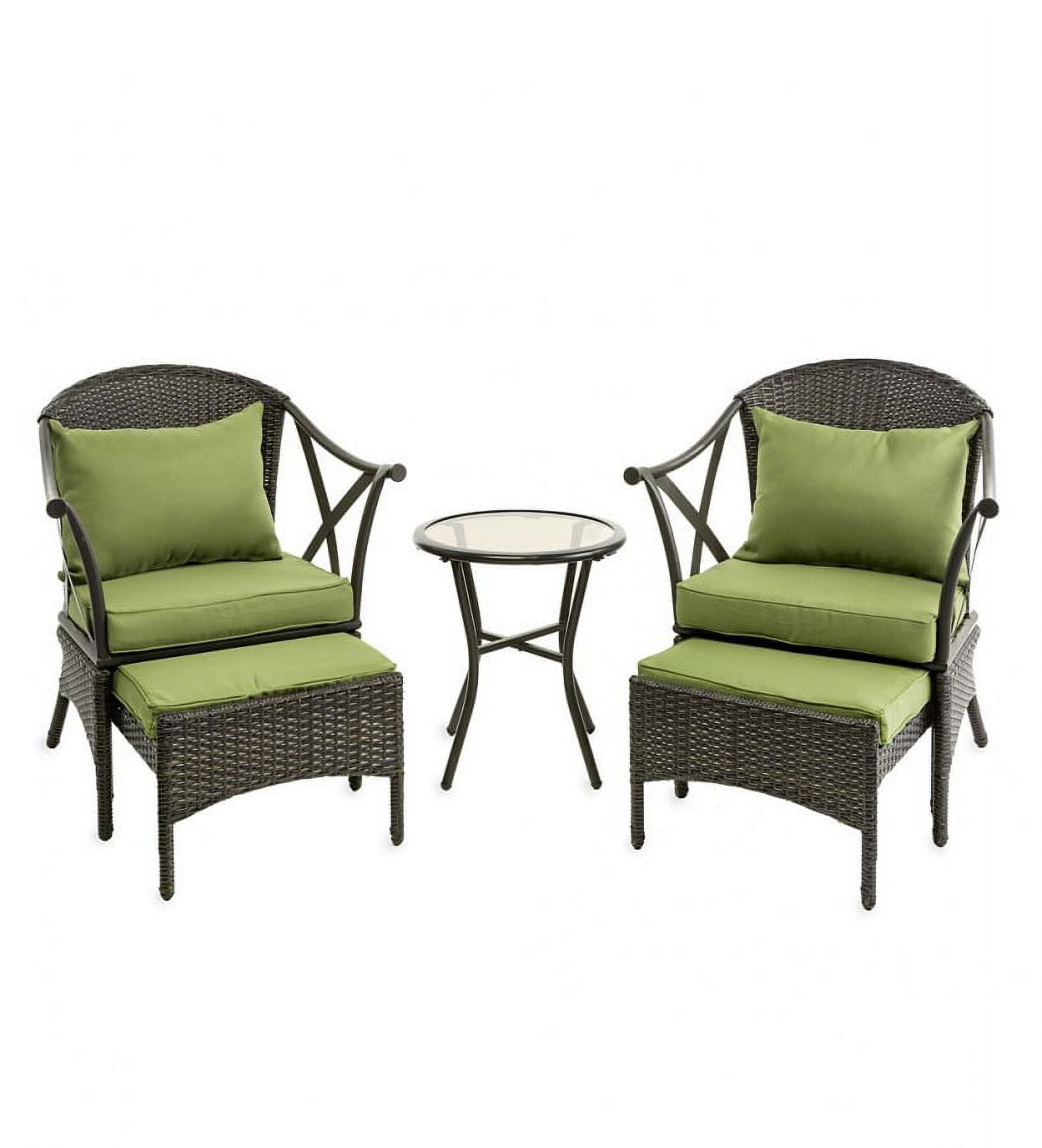 Plow & Hearth Wicker Patio Furniture Set with Cushions - image 1 of 1