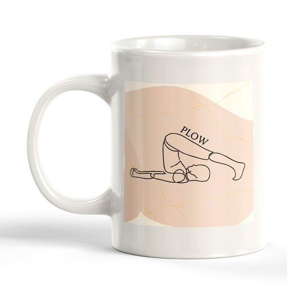 Plow Pose Yoga 11oz Plastic Coffee Mug
