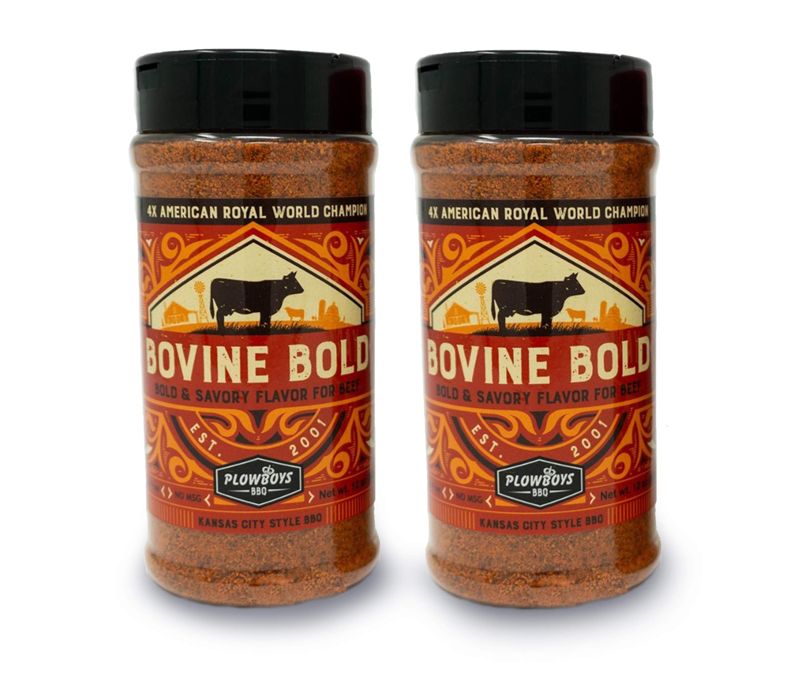 Plowboys BBQ Bovine Bold HHA1 Seasoning 12 oz PACK OF 2 Barbecue