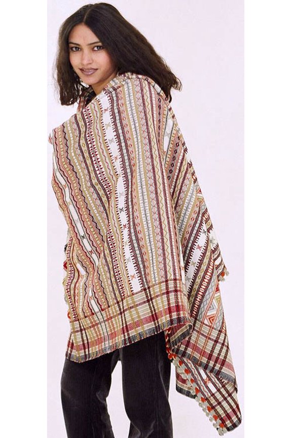 Ploychrome Shawl from Kutchh