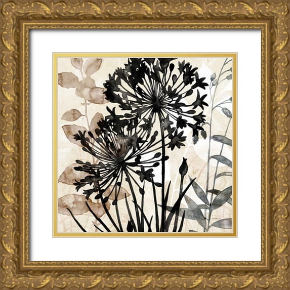 Pluch, Melissa 20x20 Gold Ornate Wood Framed with Double Matting Museum Art Print Titled - Natural Botanical 2