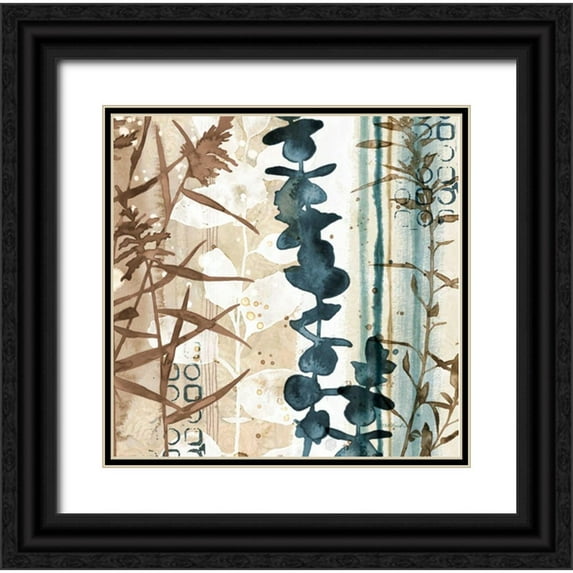 Pluch, Melissa 26x26 Black Ornate Wood Framed with Double Matting Museum Art Print Titled - Watermark Foliage