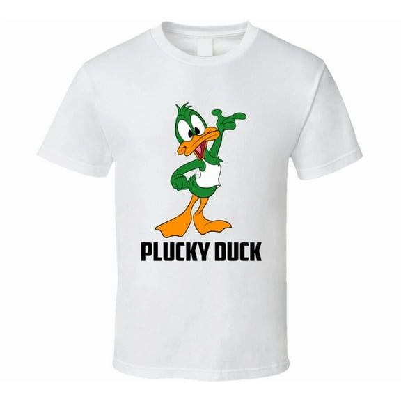 Plucky Duck Cartoon Character Fan T Shirt
