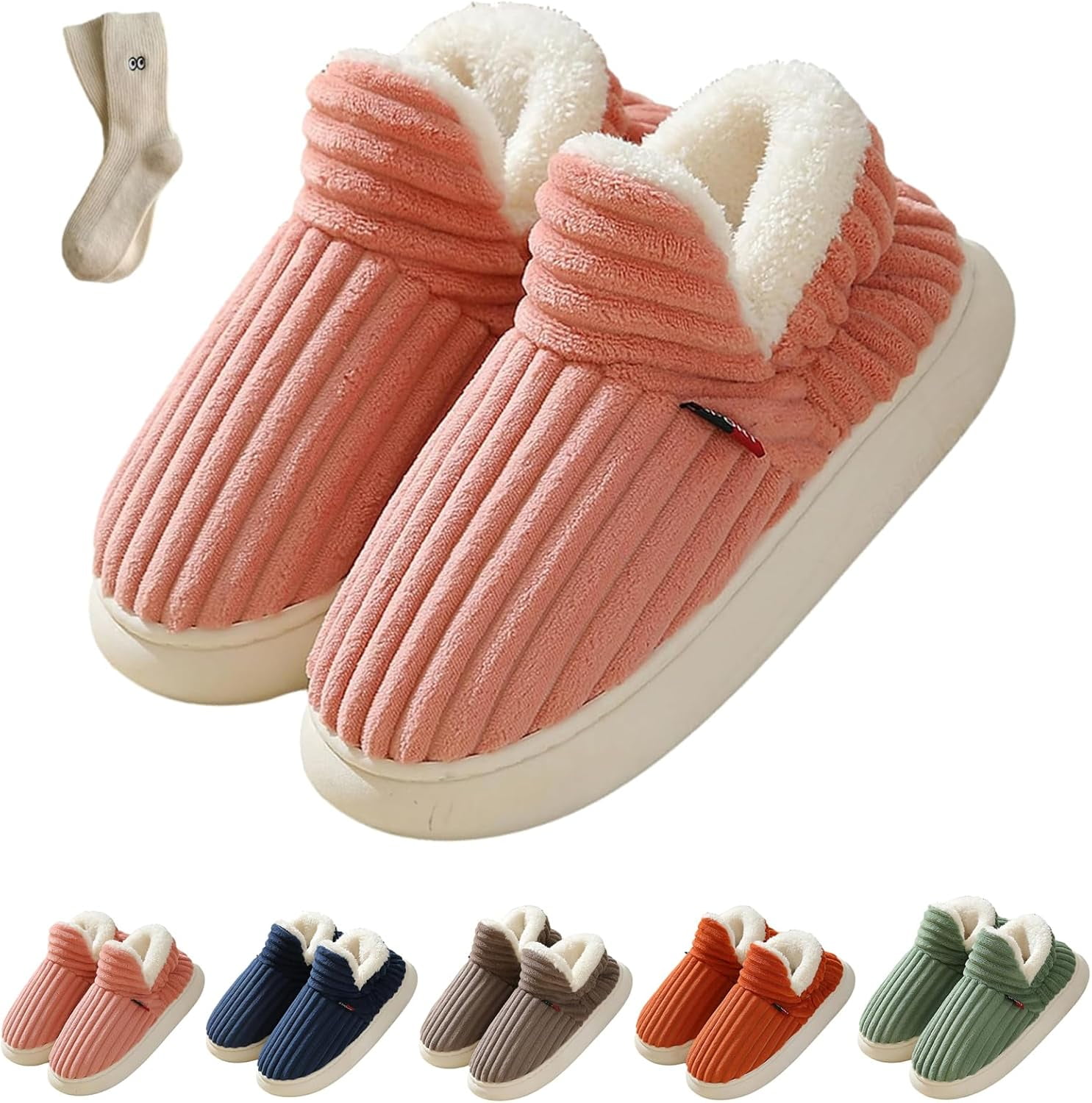 Pluffi Hausschuhe Unisex - Kuschelige Fleece Pantoffeln Mit Anti-Rutsch-Sohle