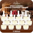 thumbnail image 1 of Plug In Air Freshener Refills 12 Pack – Spruce, Caramel, Espresso & Raspberry Cinnamon Scents – Adjustable Fragrance for Home & Bathrooms – Compatible with Air Wick & Glade, Not Include Glade Plus, 1 of 4