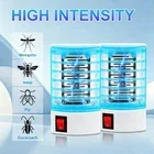 Plug Blue LED Night Light 110V UV Mosquito Fly Killer Insect Catcher for Home US