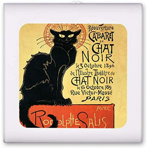 Plug in Dimmable LED Night Light with Dusk to Dawn Auto Sensor, Adjustable Brightness, Warm Light, Auto On/Off Nightlight for Bathroom, Hallway, Nursery, Bedrooms - Chat Noir Design