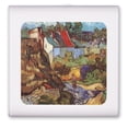 thumbnail image 1 of Plug in Dimmable LED Night Light with Dusk to Dawn Auto Sensor, Adjustable Brightness, Warm Light, Auto On/Off Nightlight for Bathroom, Hallway, Nursery, Bedrooms - Van Gogh: Houses at Auvres, 1 of 7