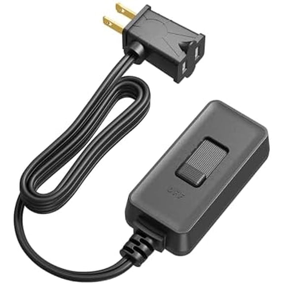 Plug in Dimmer Switch for Lamp, Table Lamp Dimmer for Dimmable LED/CFL Lights and Incandescent Bulbs, Full Range Slide Control, Extension Cord Dimmer, Black