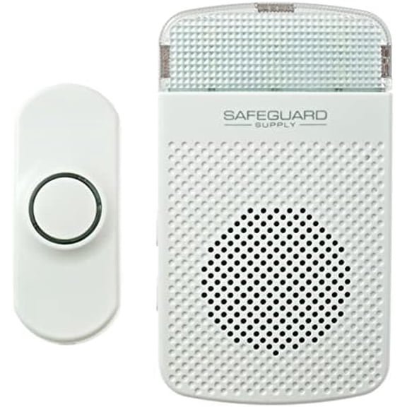 Plug In Doorbell - Dependable 3/4 Mile Long Range Wireless Doorbell - Adjustable Volume to 90dB- Deaf & Hearing Impaired Doorbell Mode Flashing Strobe Light$$