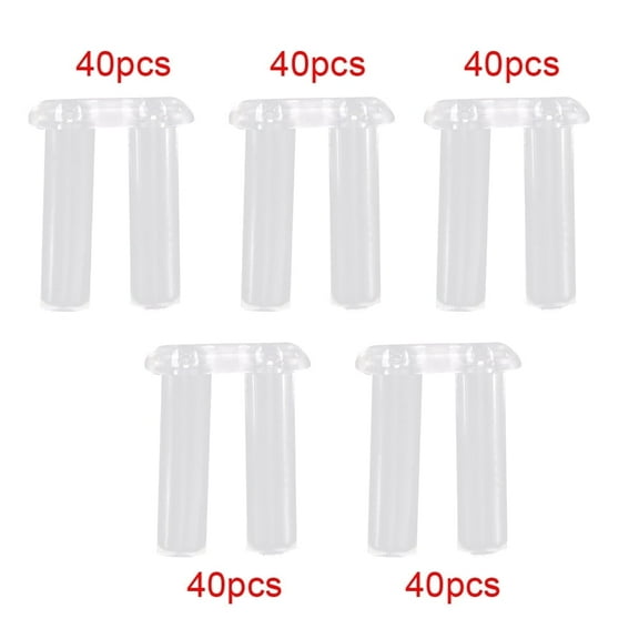 Plug in Eyeglass Nose Pads, Clear Plastic Compression Sleeves for Rimless Glasses Fixing Accessories Tools ,Plastic Plug Rimless Eyeglasses Buckle Frame Glasses Equipment Accessories