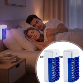 Plug in Fly Catcher Lamp Indoor Mosquito Trap Electric Insect Zapper Mosquito Zapper Plug in Flying Insect Trap Indoor Fly Lamp Multi Functional Mosquito Lamp(2pc)