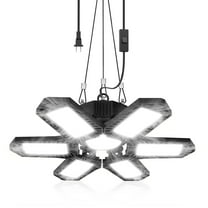 Plug in Garage Light, 200W 20000LM Linkable Shop Light, 6500K Hanging LED Lights with 9.84ft Power Cord and US Plug, for Garage, Warehouse, Barn (Built-in ON/Off Switch)