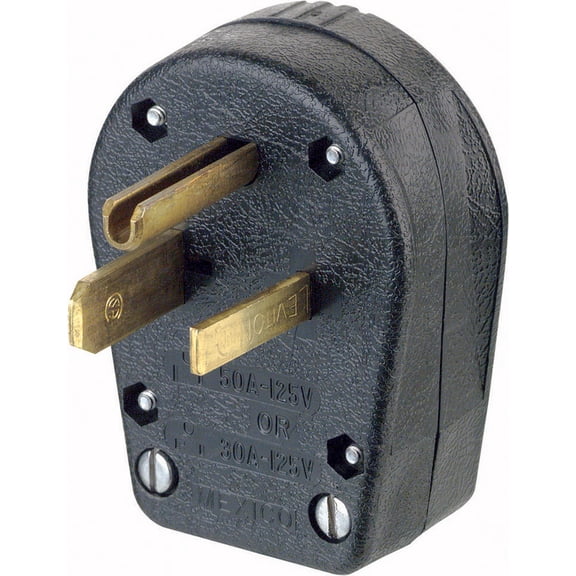 Plug Gnd Dual 30-50a Blk