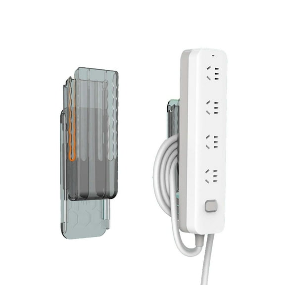 Plug Holder Punch Free Storage Rack Wall Mounted Power Cord Organizer for Router Socket Cable Board Home Office