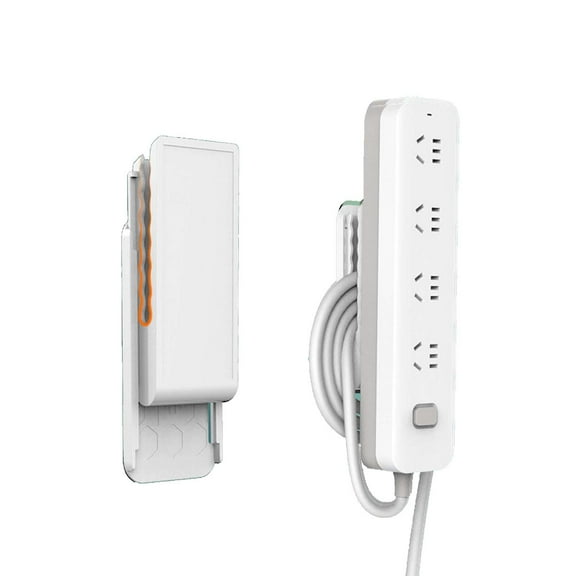 Plug Holder Punch Free Storage Rack Wall Mounted Power Cord Organizer for Router Socket Cable Board Home Office