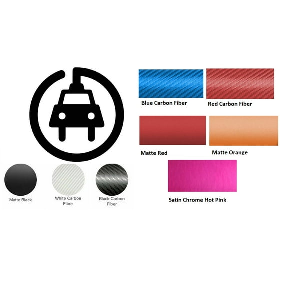 Plug In Electric Vehicle Vinyl Wrap Sticker, Many Colors