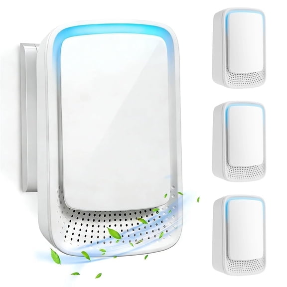 Plug-In Ionic Air Purifier (4 Pack), Home Air Ionizer, Silent Filterless Air Purifier, Silent Filterless Air Purifier for Home, Portable Negative Ion Air Freshener for Pet Odors, Dust, and Smoke.