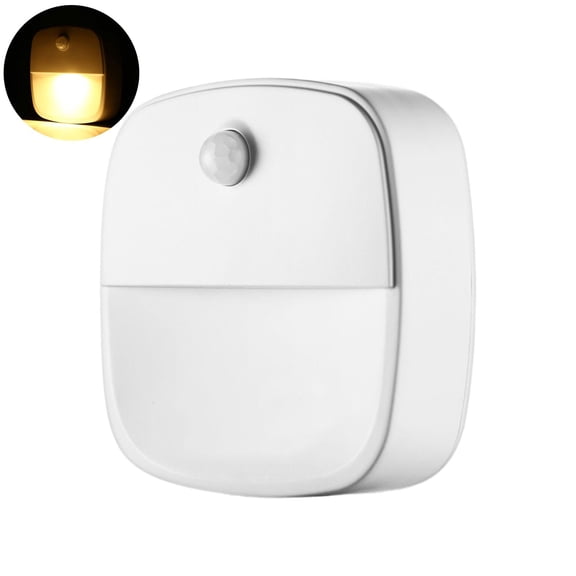 Plug-In LED Night Light with Motion Sensor - Warm 2800K Glow Wall Light, 3-Mode Intelligent Hallway Lamp for Bathroom, Kitchen, and Bedroom