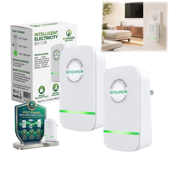 Plug In Power Energy Saver Box Surge Protector Voltage Stabilizer Reduce Electric Bill for Home Office.(2Pcs)