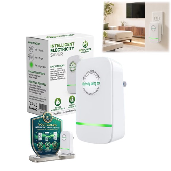 Plug In Power Energy Saver Box Surge Protector Voltage Stabilizer Reduce Electric Bill for Home Office