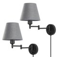 Plug In Swing Arm Wall Sconces Set Of 2, Modern Adjustable Wall