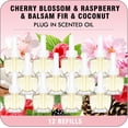 thumbnail image 1 of Plug Ins Refills Air Freshener, Cherry Blossom, Raspberry, Balsam Fir, Coconut, for Home and Bathroom 7.92Fl Oz 12 Count, Compatible with Air Wick & Glade, 1 of 4
