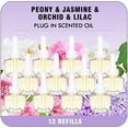 thumbnail image 1 of Plug Ins Refills Air Freshener, Peony, Jasmine, Orchid, Lilac, for Home and Bathroom 7.92 Fl Oz 12 Count, Compatible with Air Wick & Glade,Not Include Glade Plus, 1 of 4