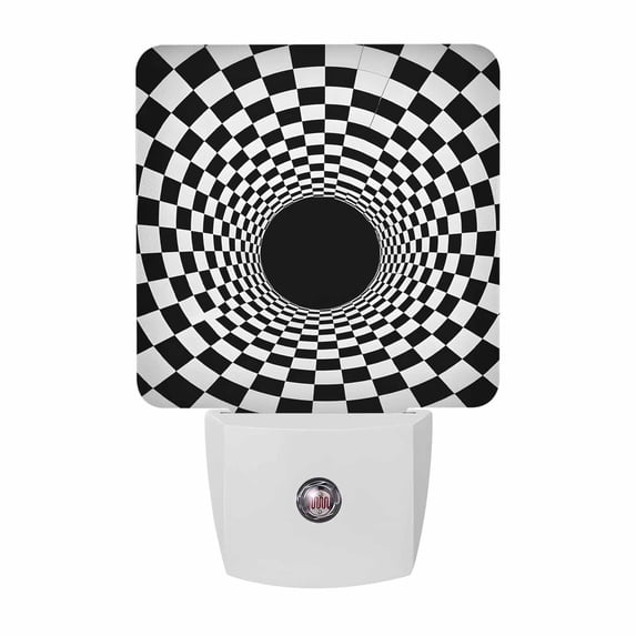 Plug in LED Night Lights 3D Vortex Tunnel Nightlight with Auto Dusk to ...