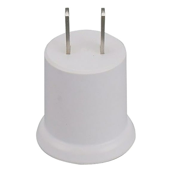 Plug In Light Socket,Screw Base Bulb Socket,Light Bulb Socket To Plug Adapter,Adapter Converts Outlet To Lamp Socket,Light Socket To Plug Adapter,Plastic Lamp Socket,Plug-In Light Socket,White