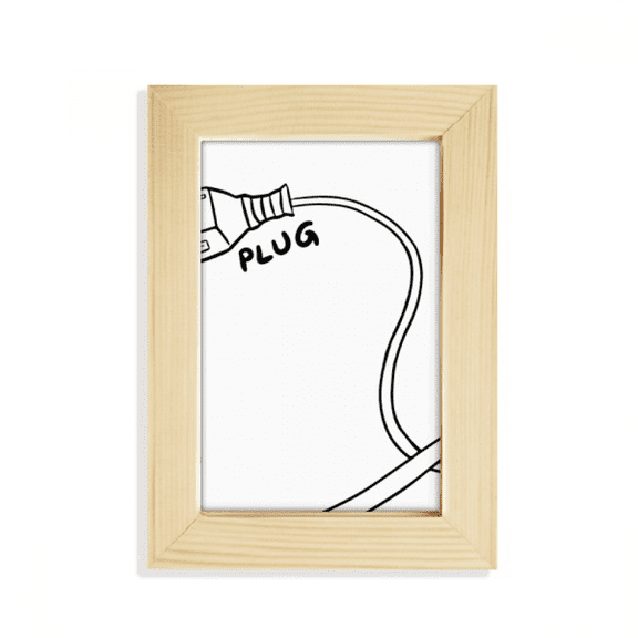 Plug Line Hand-drawing Paint Desktop Display Photo Frame Picture Art Painting 5x7 inch