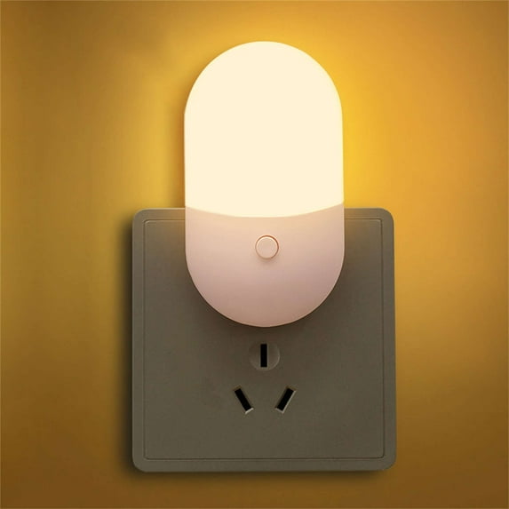 Plug in Motion Sensor Dimmable Night Light, Soft Warm White LED Nightlight with Dusk to Dawn Motion Sensor, Adjustable Brightness for Bedroom, Bathroom, Kitchen, Hallway, Stairs