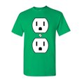 thumbnail image 1 of Plug Outlet Face Party Costume Funny Humor DT Adult T-Shirt Tee, 1 of 2