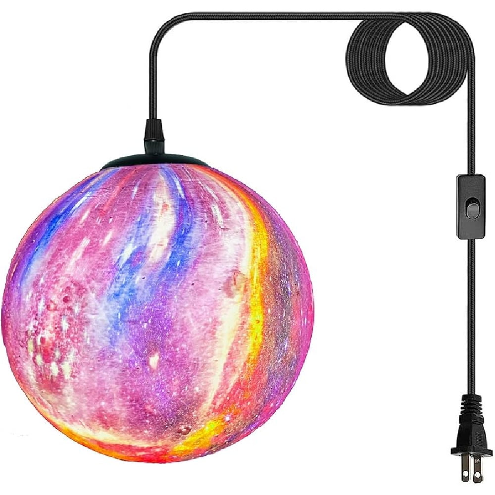 Plug in Pendant Light,Colorful Hanging Lamps That Plug Into Wall Outlet ...