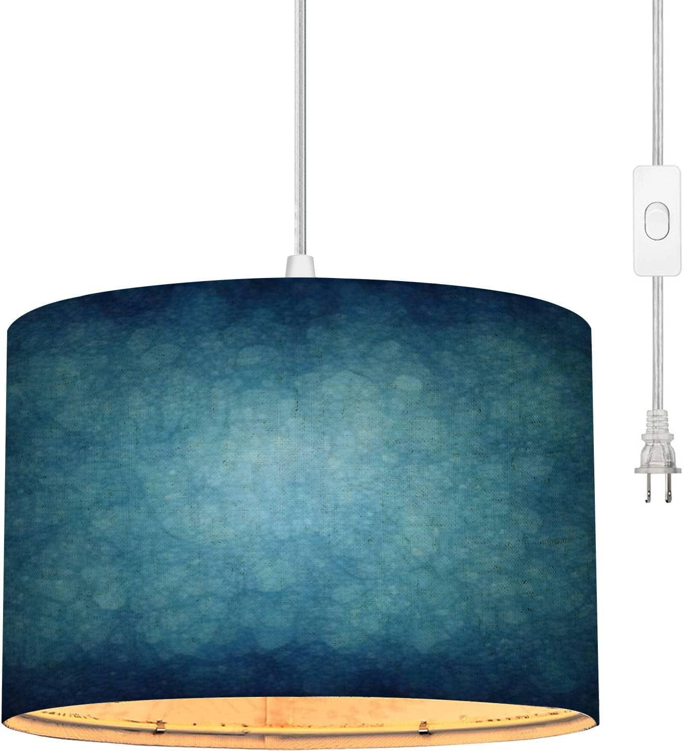 Plug in Pendant Light abstract blue blue paper vintage grunge