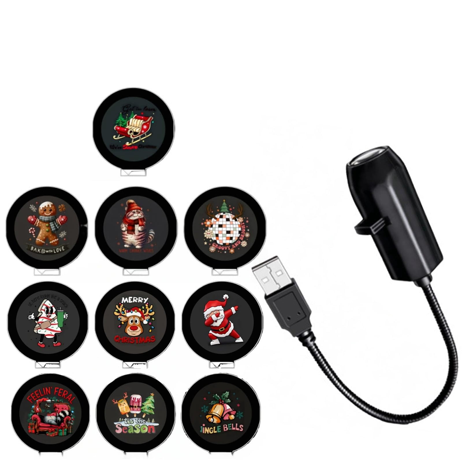 Plug and Play HD Christmas Projector - 6 or 10 Festive Scenes | 5D Holographic Night Light Projector, No WiFi or App Needed, Auto Shut-Off, Silent Operation, Room Transformation