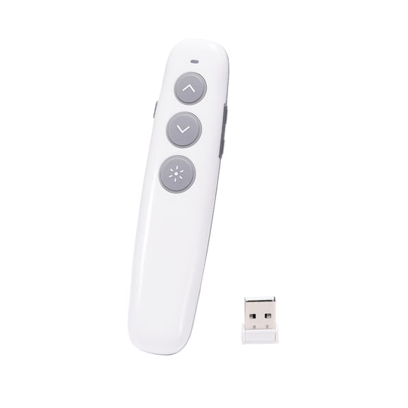 Plug And Play Page Turner Clicker Presentation Clicker 2.4GHz Wireless Page Turner Presenter Plug and Play Rechargeable 30m Range Lightweight for Classroom Conference Rooms