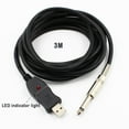 thumbnail image 1 of Plug & Play USB Guitar Cable - 10ft 1/4" to USB Interface Cable for PC/Mac (16-bit/48kHz, No Drivers Needed) Black, 1 of 7
