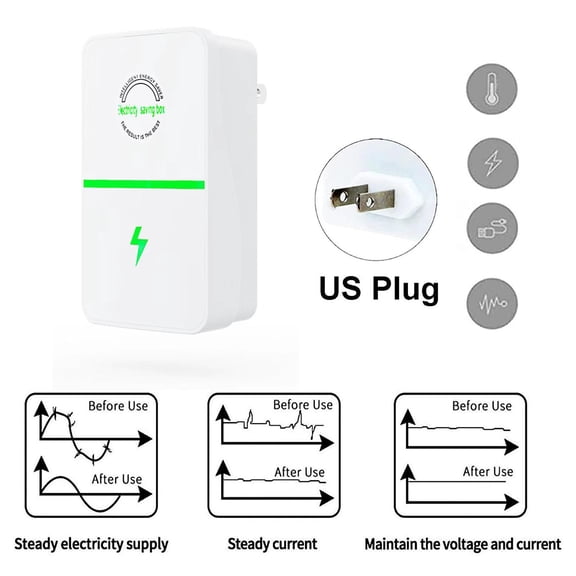 Plug in Power Box Saver,Electric Saving Box,Updated Stop Watt Energy Saving Device,Household Power Plug-In,Energy Saver Plug to Reduce Electricity Bill