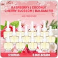 thumbnail image 1 of Plug In Refills Air Freshener, Cherry Blossom, Raspberry, Balsam Fir, Coconut Scented Essential Oils for Home and Bathroom, 7.92 Fl Oz, Compatible with Glade, Air Wick, 1 of 10