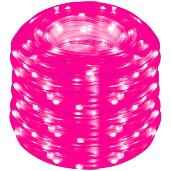 Plug in Rope Lights, 220V 300 LEDs 104ft Waterproof Outdoor String Lights, Warm White Steady Light Copper Wire for Garden, Fence, Party, Wedding Decoration