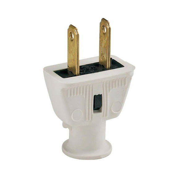 Plug Rubber 2P 2W Polar Straight - 15A White