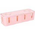 thumbnail image 1 of Plug Socket Dust Safety Box Pink Cable Hider Box for Storage and Organization of Cords Wires and Cables for Desk and Home Use, 1 of 18