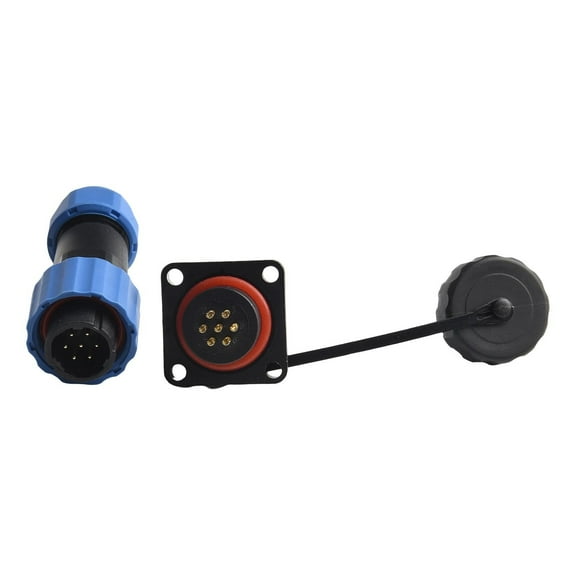 Plug Socket IP68 Square Connector Garden Outdoor LED Panels Bar 5-45A Waterproof ZIF 2-9pin 220-380V Blue Black