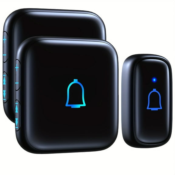 Plug & Use Wireless 1000Ft Range Doorbell for Home Kid Room Office IP66 Waterproof 115Db with 56 Chimes Door Bell Ringer Wireless Doorbell Chime Kit 7 Levels Volume Mute Mode Doorbells