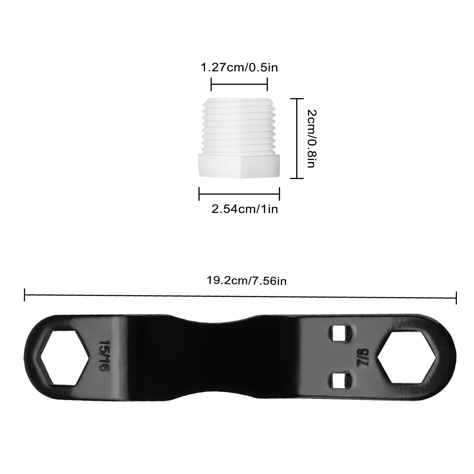 Plug Water Heater Drain Plug Kit For RV \u0026 , RV Water Heater Drain Plug Kit Including Angle Wrench, 1/2'' NPT Replacement Plugs \u0026 PTFE Tape, Fits 7/8'' \u0026 15/16'' Drain Plugs