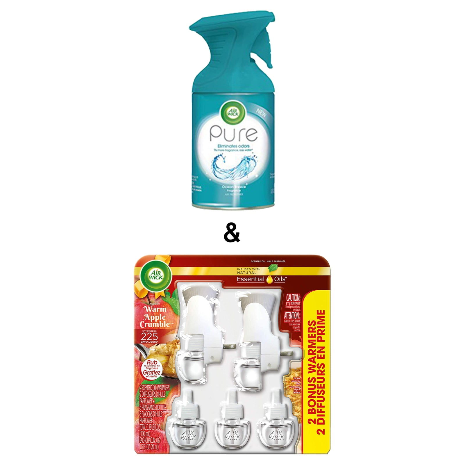 Plugin Air Freshener, Scented Oil Kit, Warm Apple Crumble, 2 Plugin